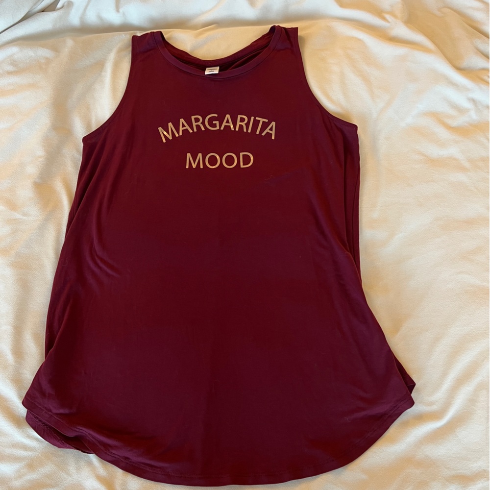 Margarita Mood Graphic Tank Top Y2K Going Out Party Vacation Summer Flowy S